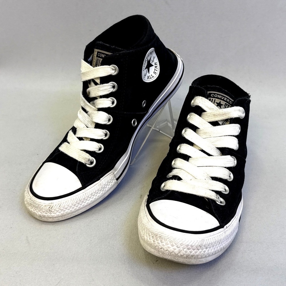 Converse Chuck Taylor All Star Madison Mid Black White Sneakers Womens 7.5